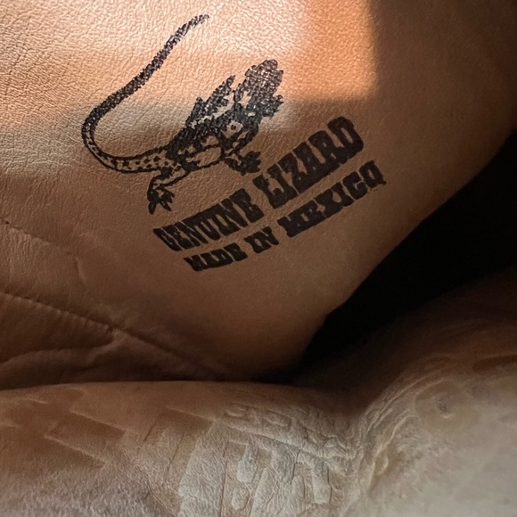 Vintage Corral Western Boots Bone Lizard Inlay Pointy Toe C2116 Women Size 8.5 M - Picture 5 of 7